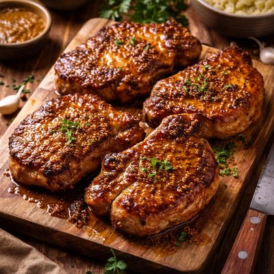 Image of Ginger Mustard Pork Chops
