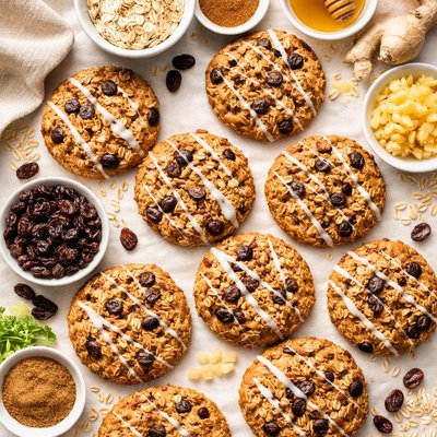 Image of Ginger Oatmeal Raisin Cookies
