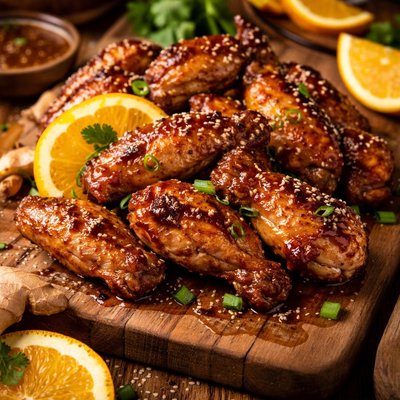 Image of Ginger Orange Chicken Wings