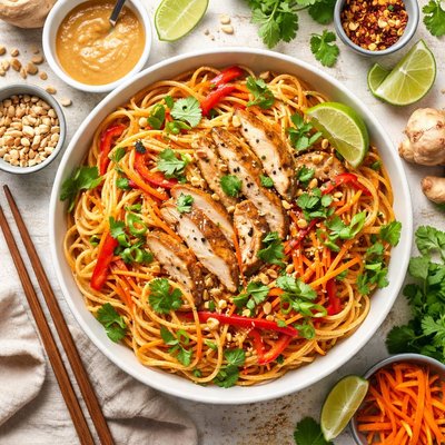 Image of Ginger Peanut Chicken Pasta