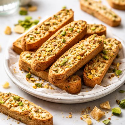 Image of Ginger Pistachio Biscotti