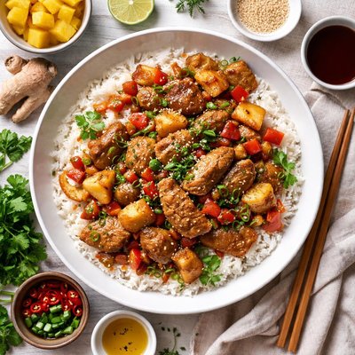 Image of Ginger Pork with Pineapple