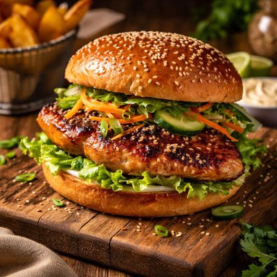 Image of Ginger Sesame Grilled Chicken Sandwich