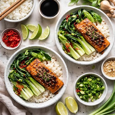 Image of Ginger Soy Salmon Bok Choy