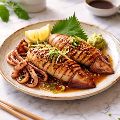 Image of Ginger Squid Japanese Style Ika Shoga Yaki