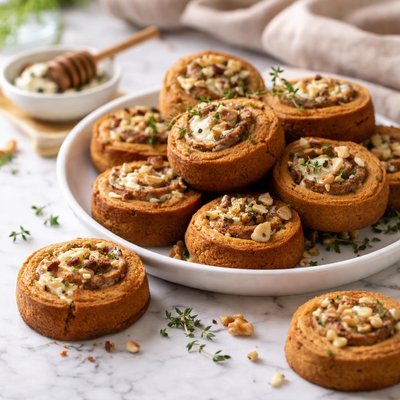 Image of Gingerbread and Blue Cheese Pinwheels