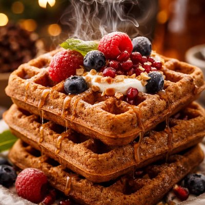 Image of Gingerbread Waffles Healthy Low Fat