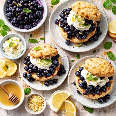 Image of Gingered Blueberry Shortcake