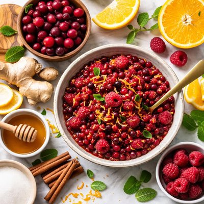 Image of Gingered Cranberry Raspberry Relish