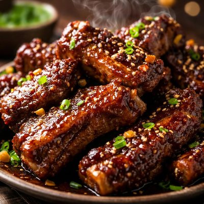 Image of Gingered Spareribs with Brown Sugar and Soy