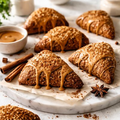 Image of Gingersnap Scones with Espresso Glaze