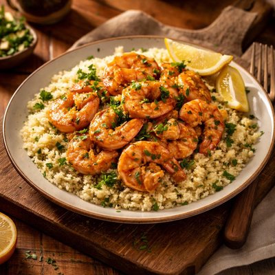 Image of Gingery Shrimp with Couscous