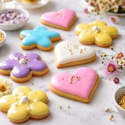Image of Glace Icing Shiny Semi Hard Icing for Cookies