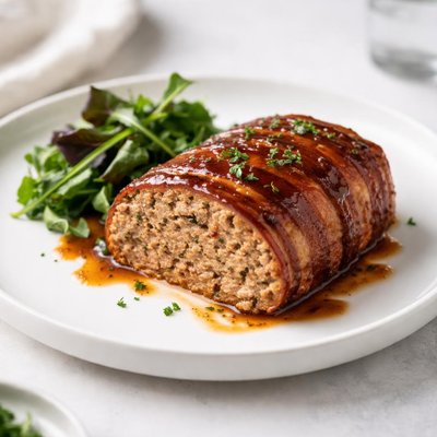 Image of Glazed Bacon Meatloaf