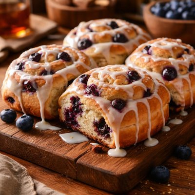 Image of Glazed Blueberry Breakfast Rolls