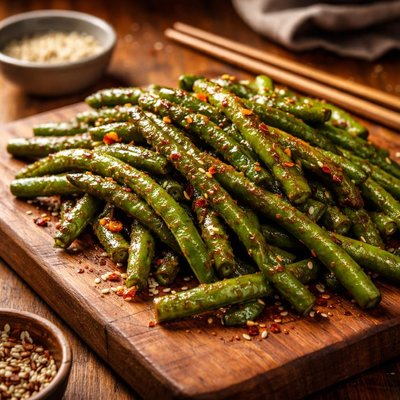 Image of Glazed Chinese Long Beans or Green Beans