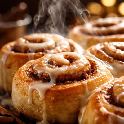 Image of Glazed Cinnamon Rolls Bread Machine