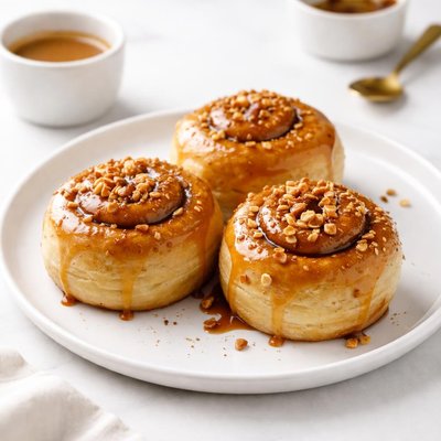 Image of Glazed Coffee Rolls with Rum