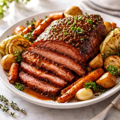 Image of Glazed Corned Beef Brisket Veggies