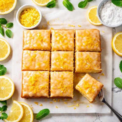 Image of Glazed Lemon Jello Cake