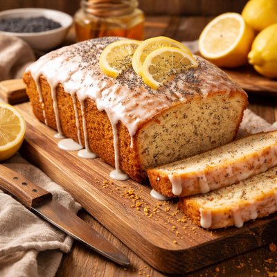 Image of Glazed Lemon Poppy Seed Cake