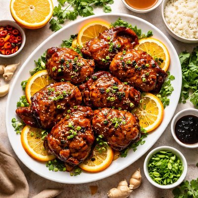Image of Glazed Orange Hoisin Chicken