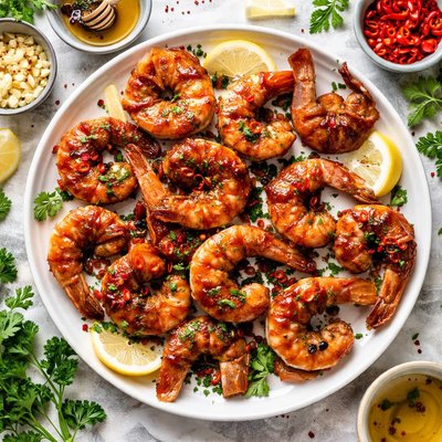 Image of Glazed Prosciutto Wrapped Shrimp