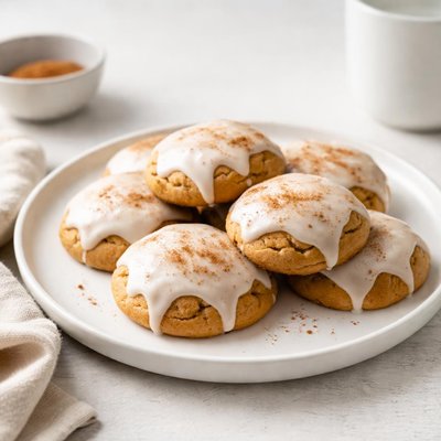 Image of Glazed Soft Pumpkin Cookies