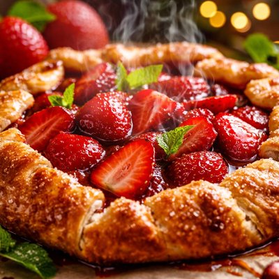 Image of Glazed Strawberry Galette