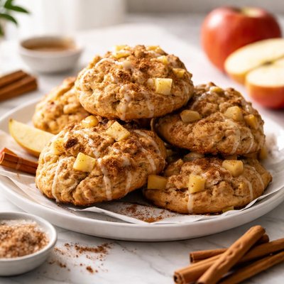 Image of Gluten and Lactose Free Cinnamon Apple Drop Scones