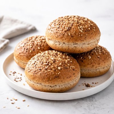Image of Gluten Free 60 Whole Grain Hamburger Buns Recipe or Bread