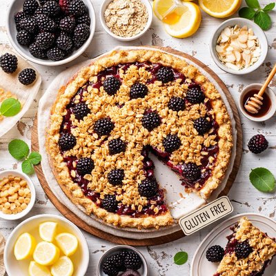 Image of Gluten Free Blackberry Crumble Pie