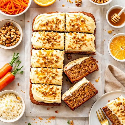 Image of Gluten Free Carrot Cake with Orange Frosting