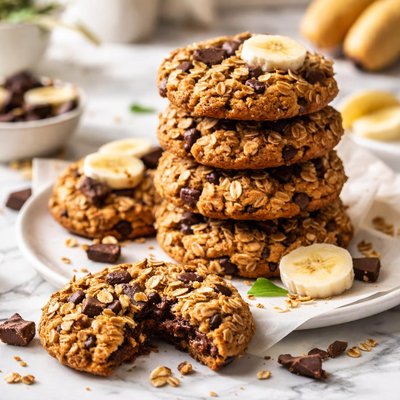 Image of Gluten Free Choco Banana Oatmeal Cookies