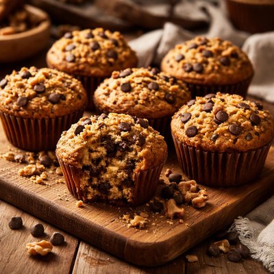 Image of Gluten Free Chocolate Chip Nut Muffins
