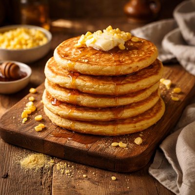Image of Gluten Free Dairy Free Corn Cornmeal Pancakes