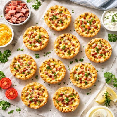 Image of Gluten Free Ham Cheese Quiche Bites