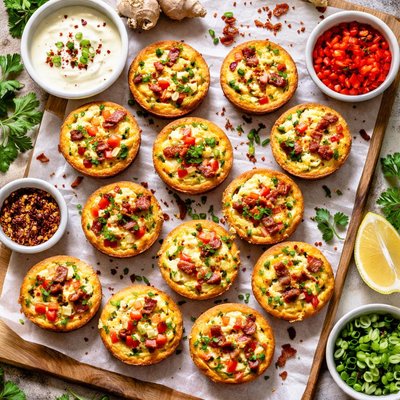 Image of Gluten Free Smoky Ginger Quiche Bites