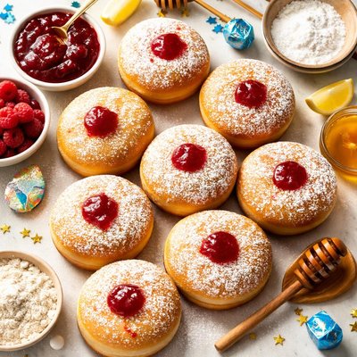 Image of Gluten Free Sufganiyot Jelly Donuts for Chanukah