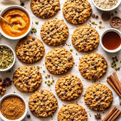 Image of Gluten Free Vegan Pumpkin Oatmeal Cookies