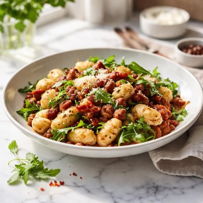 Image of Gnocchi Con Salsicce Rucola E Pomodoro Secc
