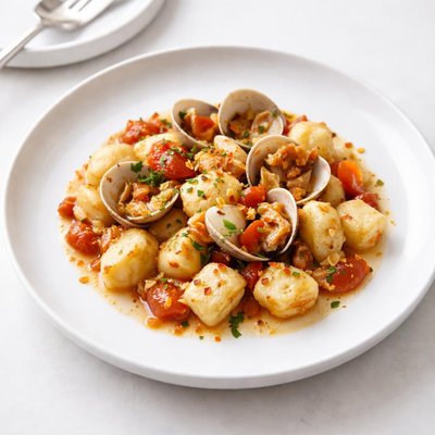 Image of Gnocchi with Garlicky Red Clam Sauce