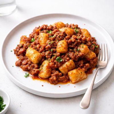 Image of Whole30 Gnocchi with Meat Sauce