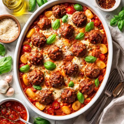 Image of Gnocchi with Meatballs Baked or Not