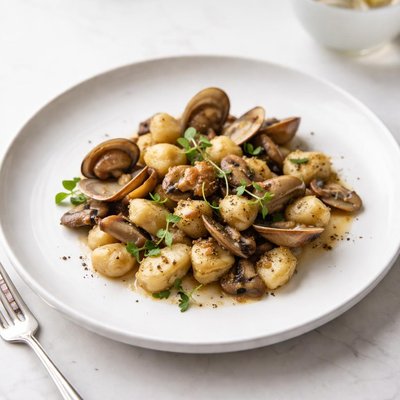 Image of Gnocchi with Mushroom Clam Sauce