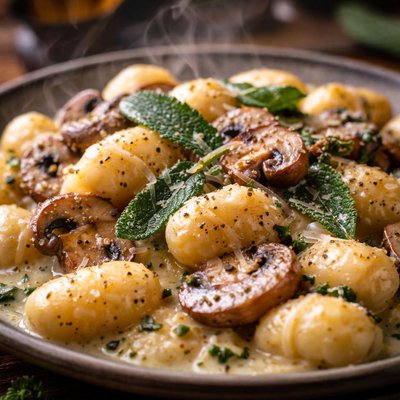 Image of Gnocchi with Sage Mushrooms Mascarpone