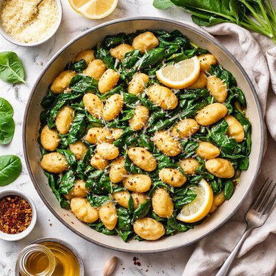 Image of Gnocchi with Spinach and Garlic