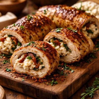 Image of Goat Cheese Chicken Rolls