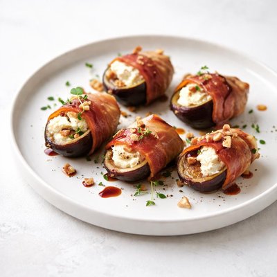 Image of Goat Cheese Stuffed Figs Wrapped in Bacon