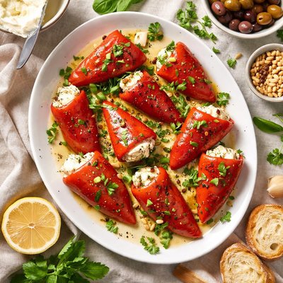 Image of Goat Cheese Stuffed Piquillo Peppers